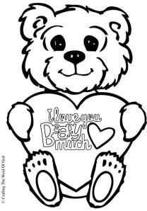 I Love You Beary Much Coloring Page