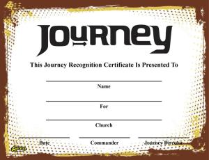 Journey Recognition Certificate