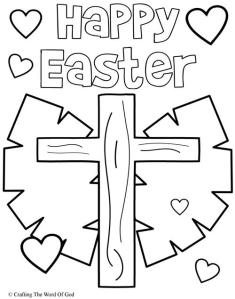 Happy Easter 3 Coloring Page