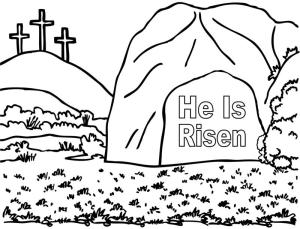 He Is Risen Coloring Page