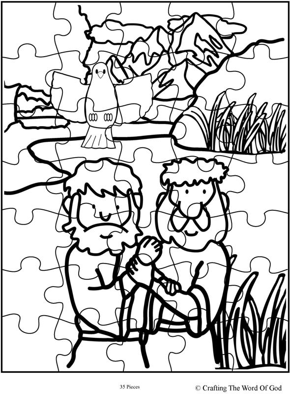 Jesus Baptism Puzzle- Activity Sheet « Crafting The Word Of God