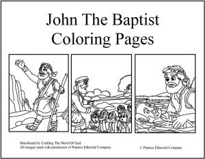 John The Baptist Coloring Pages