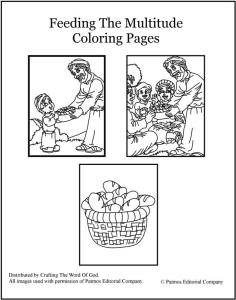 Feeding The Multitude Coloring Pages