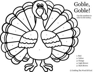 Thanksgiving Turkey Color By Number
