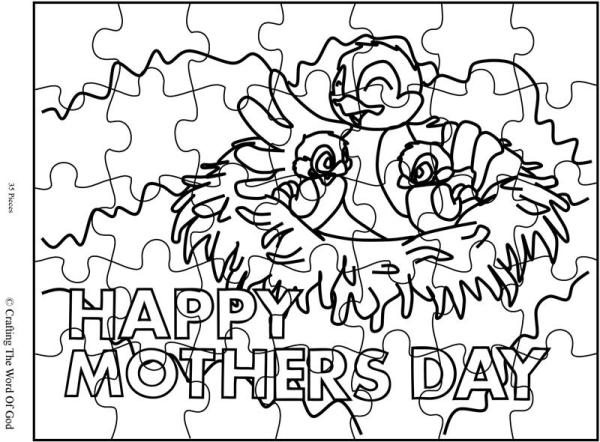 Mothers Day Mama Bird Puzzle