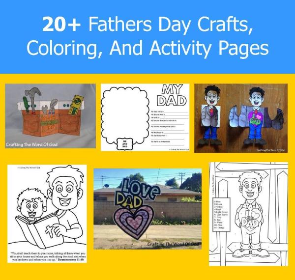 20+ Fathers Day Crafts, Coloring, And Activity Pages